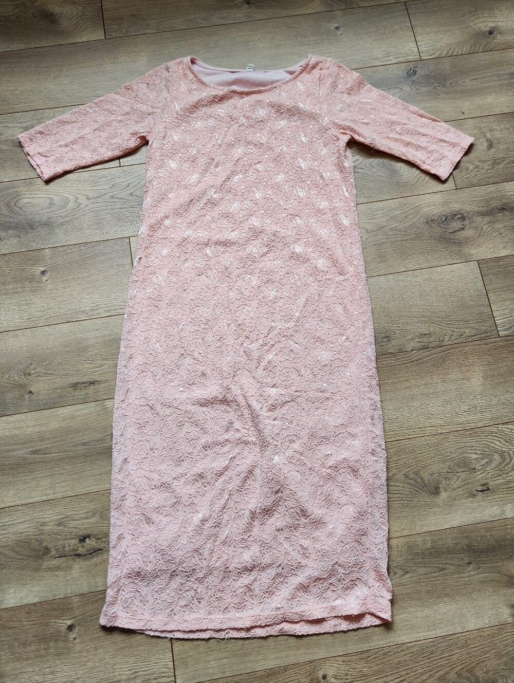 Elegant Pink Blush Lace Dress